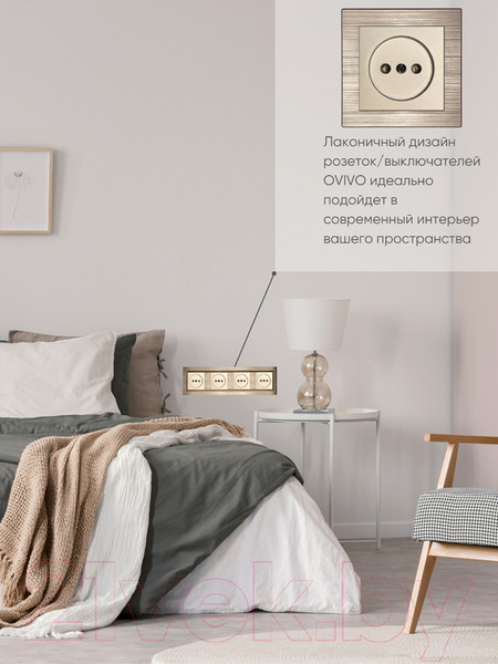 Изображение товара Рамка для выключателей и розеток Ovivo Quantum 405-330000-228 (медь)