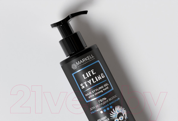 Изображение товара Гель для укладки волос Markell Professional ультрасильная фиксация (195мл)