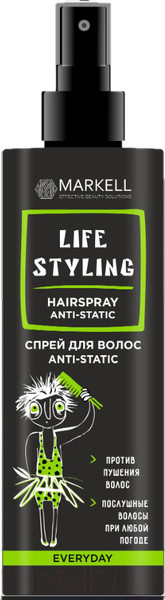 Изображение товара Спрей для укладки волос Markell Everyday Anti-Static (195мл)