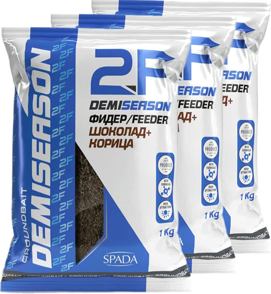 Изображение товара Набор для прикормки 2F Прикормка Demiseason Фидер Шоколад/Корица Коричневый (3кг)