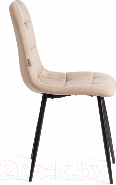 Изображение товара Стул Tetchair Chilly велюр/металл (бежевый/черный)