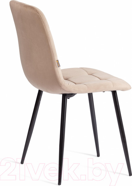 Изображение товара Стул Tetchair Chilly велюр/металл (бежевый/черный)