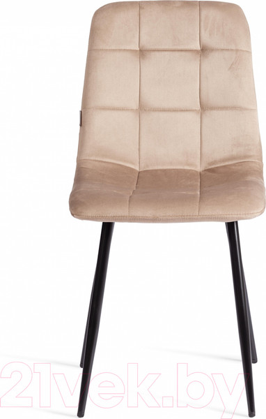 Изображение товара Стул Tetchair Chilly велюр/металл (бежевый/черный)