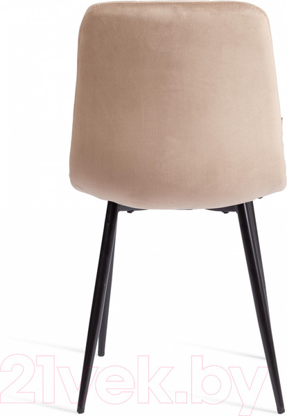 Изображение товара Стул Tetchair Chilly велюр/металл (бежевый/черный)