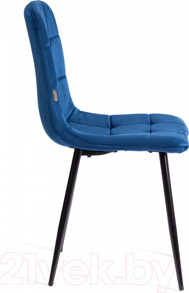Изображение товара Стул Tetchair Chilly велюр/металл (синий/черный)