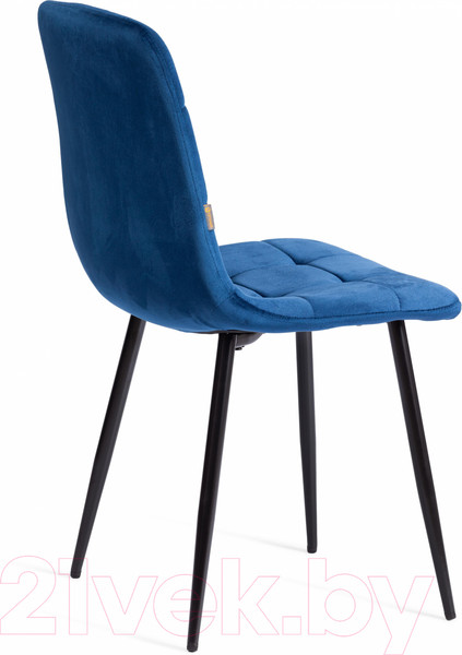 Изображение товара Стул Tetchair Chilly велюр/металл (синий/черный)