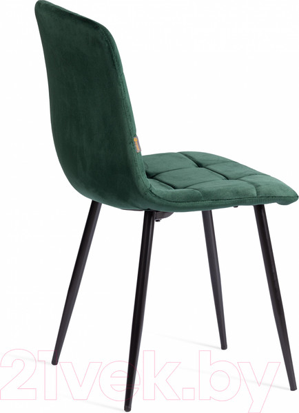 Изображение товара Стул Tetchair Chilly велюр/металл (темно-зеленый/черный)