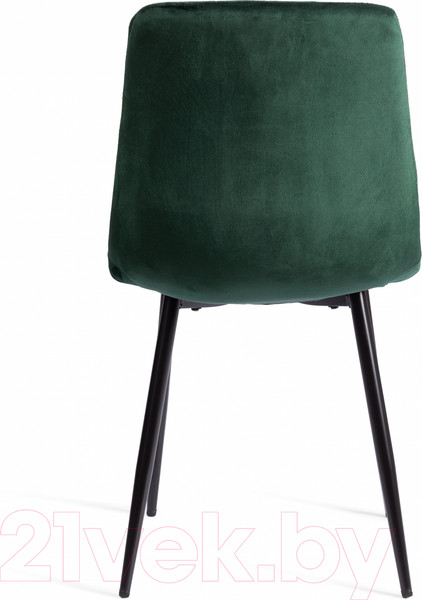 Изображение товара Стул Tetchair Chilly велюр/металл (темно-зеленый/черный)