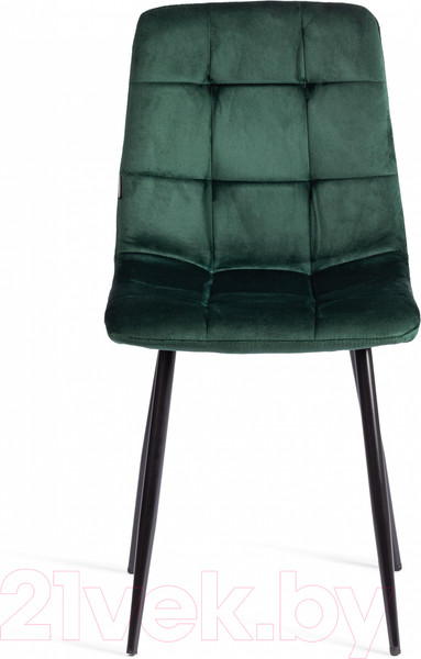 Изображение товара Стул Tetchair Chilly велюр/металл (темно-зеленый/черный)
