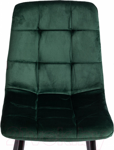 Изображение товара Стул Tetchair Chilly велюр/металл (темно-зеленый/черный)