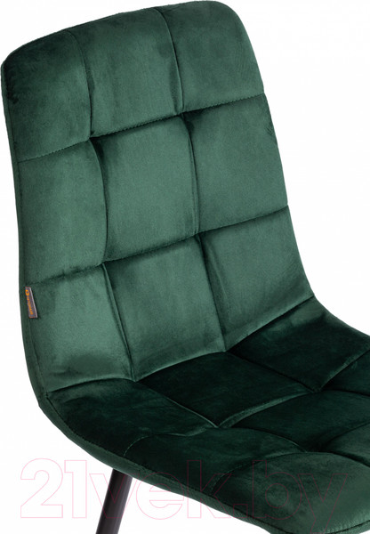 Изображение товара Стул Tetchair Chilly велюр/металл (темно-зеленый/черный)