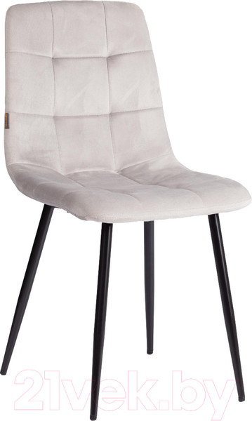 Изображение товара Стул Tetchair Chilly велюр/металл (светло-серый/черный)