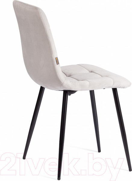 Изображение товара Стул Tetchair Chilly велюр/металл (светло-серый/черный)