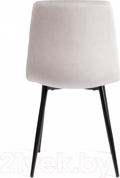 Изображение товара Стул Tetchair Chilly велюр/металл (светло-серый/черный)