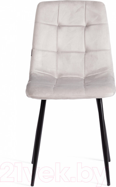 Изображение товара Стул Tetchair Chilly велюр/металл (светло-серый/черный)