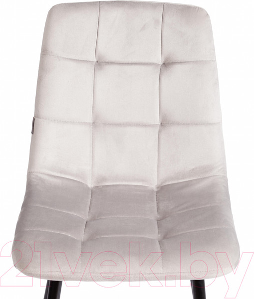 Изображение товара Стул Tetchair Chilly велюр/металл (светло-серый/черный)