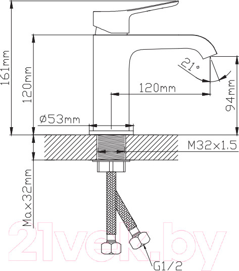 Изображение товара Смеситель Diadonna Д168-10QH
