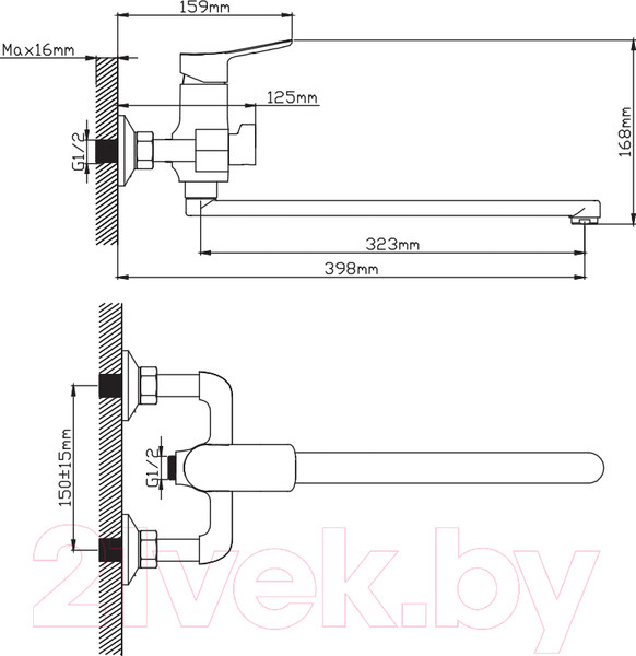 Изображение товара Смеситель Diadonna Д168-22QH