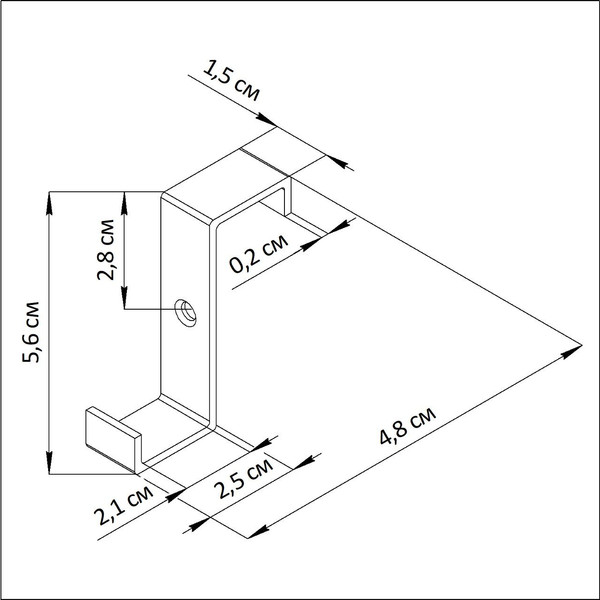 Изображение товара Набор крючков для стенки-органайзера Dipriz К01 (5шт)