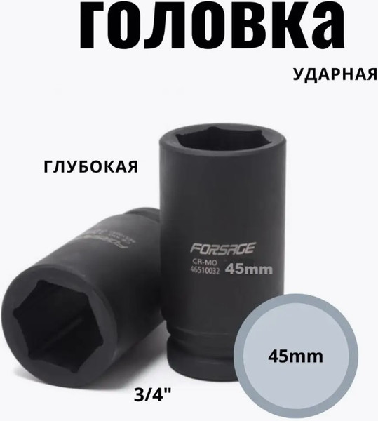 Изображение товара Головка слесарная Forsage F-46510045 (15598)