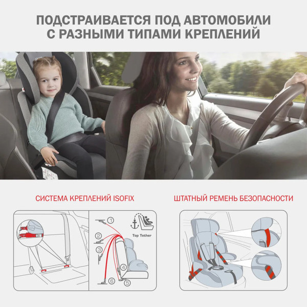 Изображение товара Автокресло Siger Стар Isofix Lux / KRES4028 (вишня)