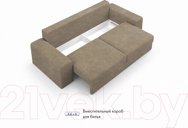 Изображение товара Диван Mio Tesoro Elke Base Kashemir 230 (коричневый)