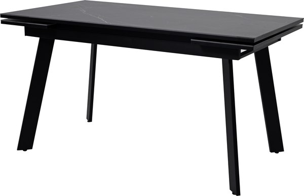 Изображение товара Обеденный стол Мир стульев Саен 35 140x80/30x30 (черный муар/черный)