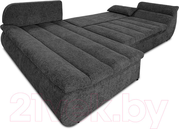 Изображение товара Диван угловой Lama мебель Эдисон правый (Palermo-219 Graphite)