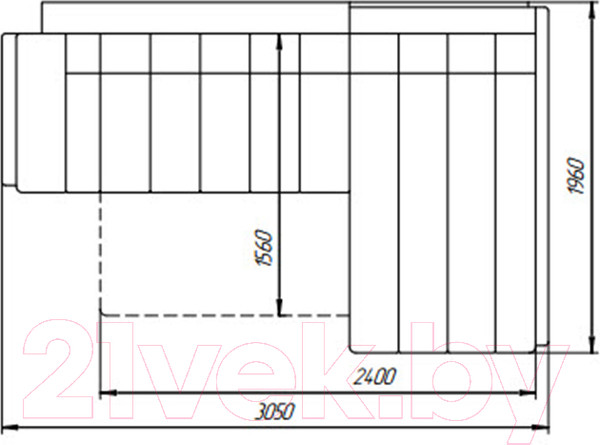 Изображение товара Диван угловой Lama мебель Эдисон правый (Palermo-223 Mouse)