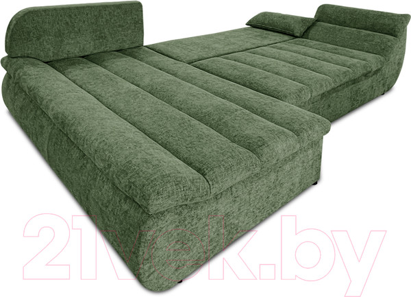 Изображение товара Диван угловой Lama мебель Эдисон правый (Palermo-227 Moss Green)