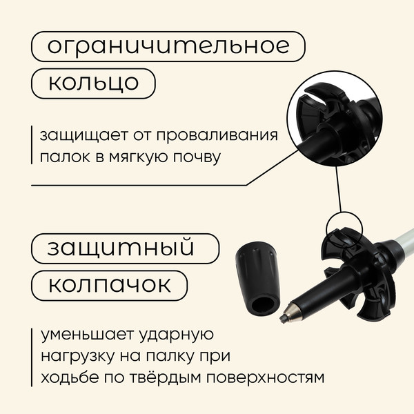 Изображение товара Трекинговая палка Maclay 10349423 (бежевый)