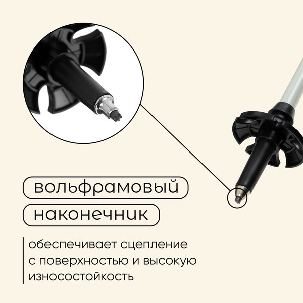 Изображение товара Трекинговая палка Maclay 10349423 (бежевый)