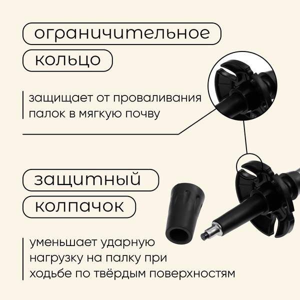 Изображение товара Палки для скандинавской ходьбы Maclay 10349421 (2шт, оливковый)