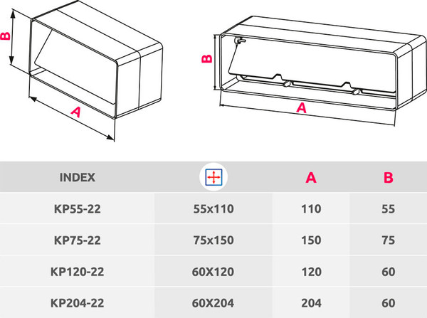 Изображение товара Соединитель воздуховода Awenta KP120-22