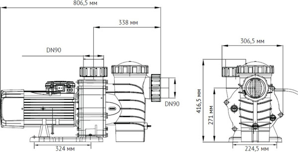 Изображение товара Насос для бассейна Unipump Jet Pool SPP 3000T / 66281