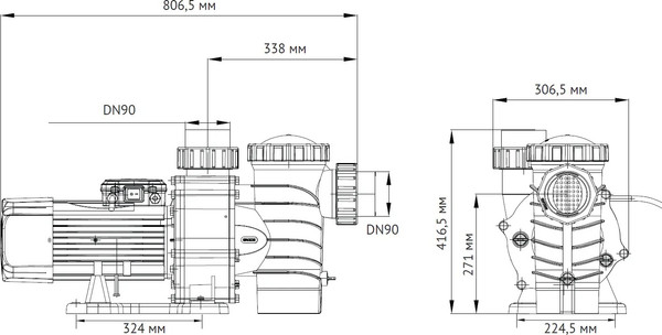 Изображение товара Насос для бассейна Unipump Jet Pool SPP 4000T / 14347