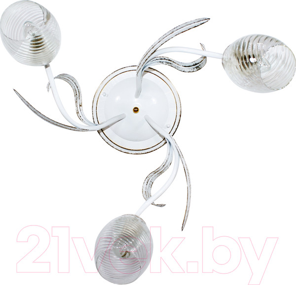 Изображение товара Люстра Элетех Лилия НПБ 01-3x60-141 Е27 / 1005405404 (131 белый/золотой)