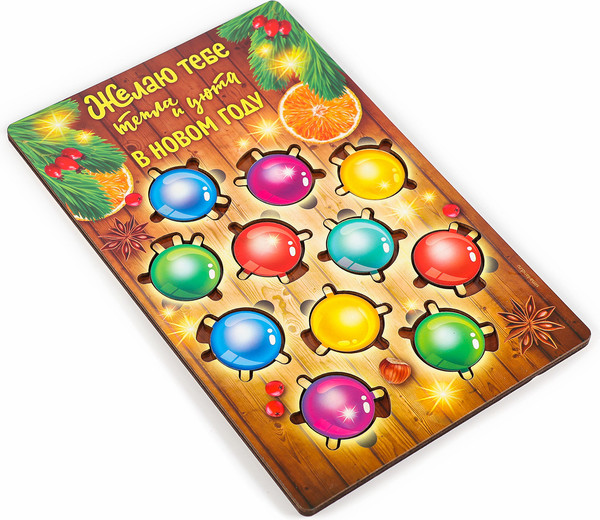 Изображение товара Развивающая игра Лесная мастерская Головоломка. Новый год! Цветная гирлянда / 10348481