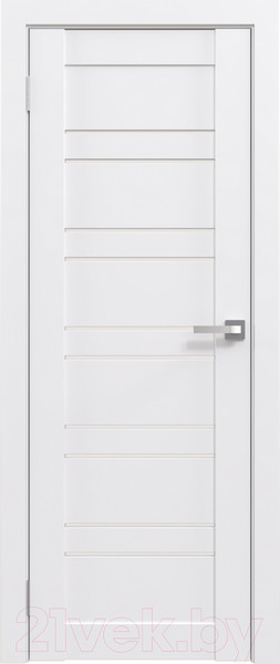 Изображение товара Дверь межкомнатная Юни Амати 25 70x200 (белая шагрень/стекло белое)