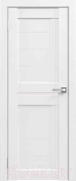 Изображение товара Дверь межкомнатная Юни Амати 18 60x200 (белая шагрень/стекло белое)
