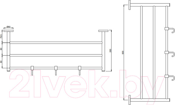 Изображение товара Держатель для полотенца Jaquar ACN-CHR-1181FHS