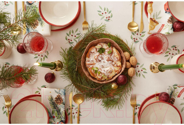 Изображение товара Комплект столового белья Этель Сhristmas Bells. Скатерть + салфетки / 7319000