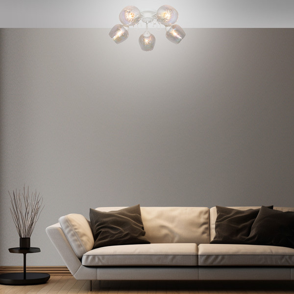 Изображение товара Потолочный светильник Элетех Дези НПБ 01-5x60-129 / 1005405399 (151 белый муар)