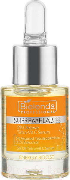 Изображение товара Сыворотка для лица Bielenda Professional Supremelab Energy Boost 5% Tetra-Vit C (15мл)