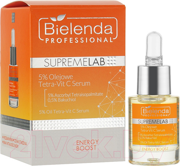 Изображение товара Сыворотка для лица Bielenda Professional Supremelab Energy Boost 5% Tetra-Vit C (15мл)