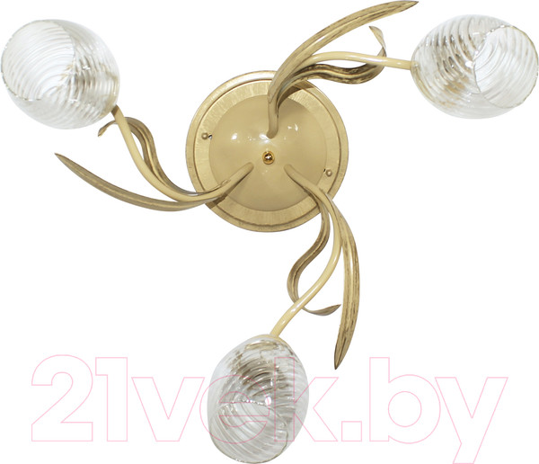 Изображение товара Люстра Элетех Лилия НПБ 01-3x60-141 Е27 / 1005405401 (131 бежевый/золото)