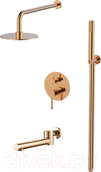 Изображение товара Душевая система со смесителем Maxonor Pure Life PL7487-16 (бронза глянцевый)