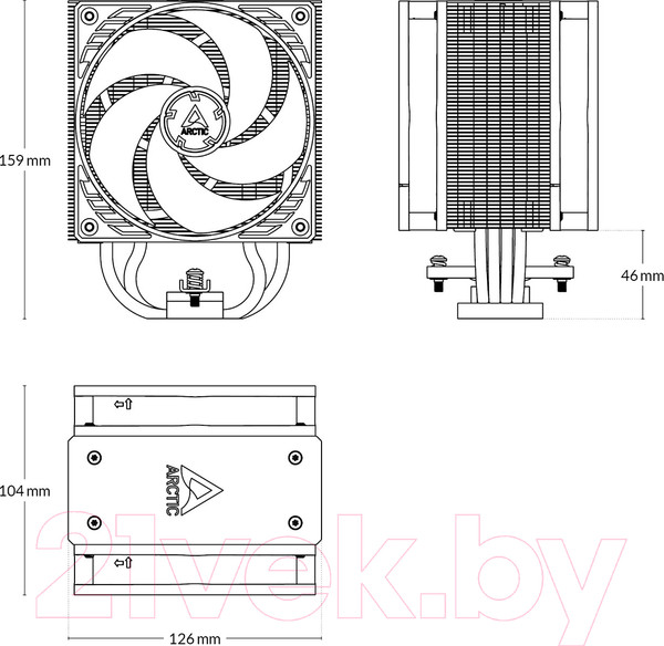 Изображение товара Кулер для процессора Arctic Cooling Freezer 36 (ACFRE00121A)