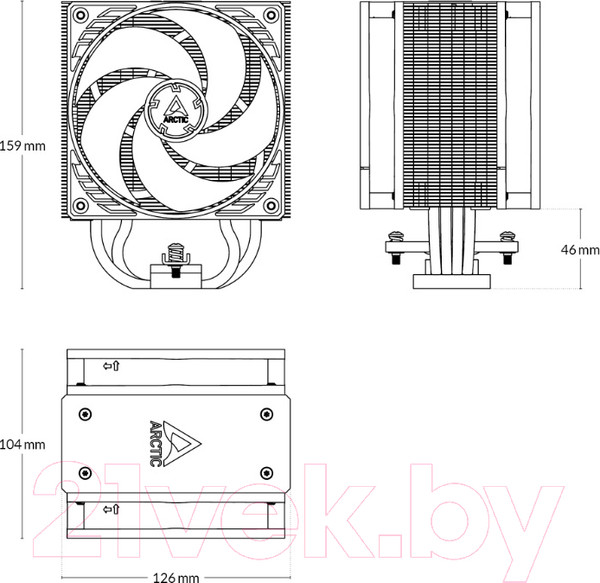 Изображение товара Кулер для процессора Arctic Cooling Freezer 36 CO (ACFRE00122A)