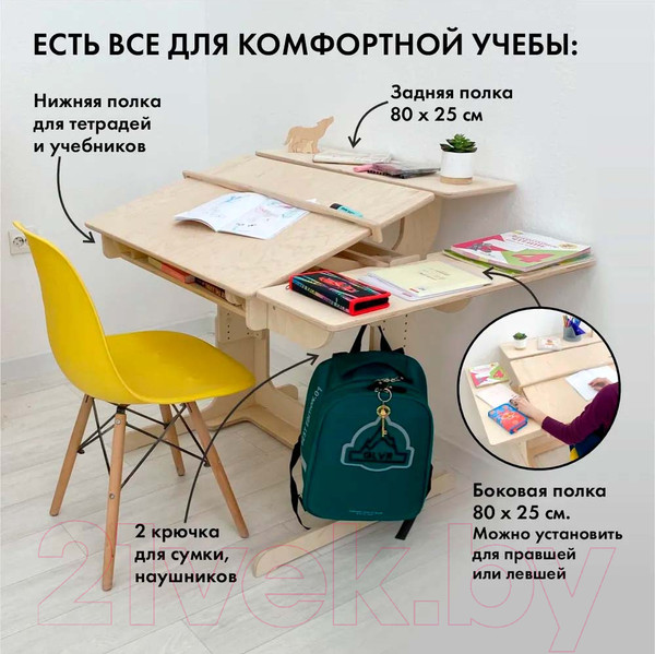 Изображение товара Парта Движение-жизнь Ученик Оптим (без покрытия)